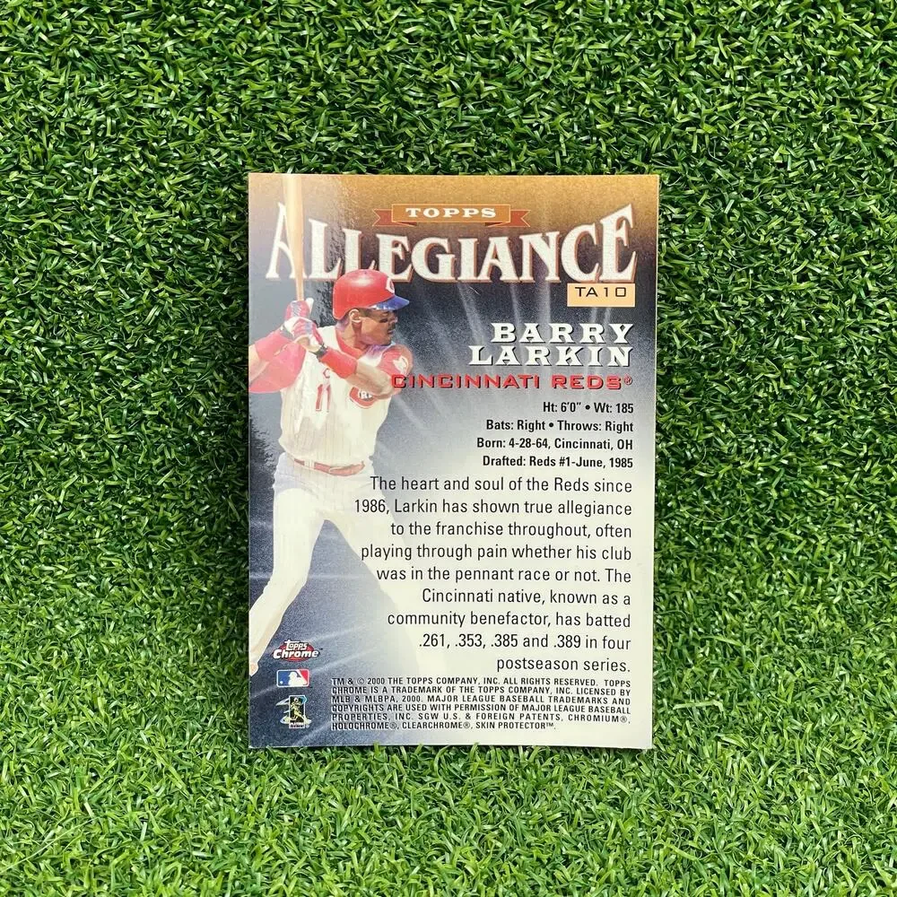2000 Topps Chrome Allegiance Barry Larkin #TA10 Cincinnati Reds